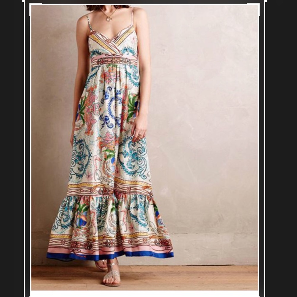 Collette Dinnigan Silk Maxi dress